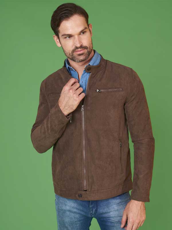 Chamarra de otoño marrón modelo Chelsea