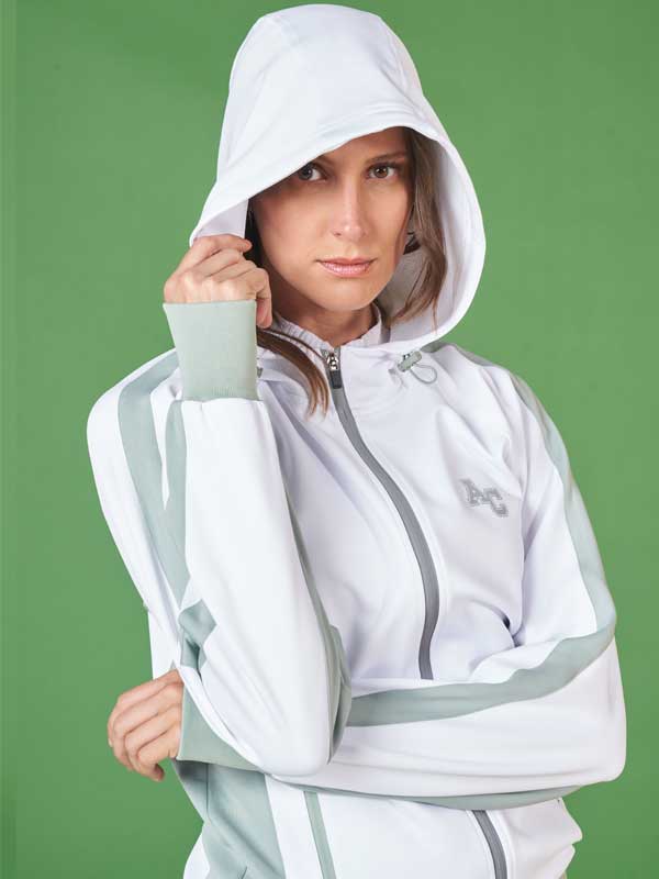 Sudadera deportiva de dama, color blanco